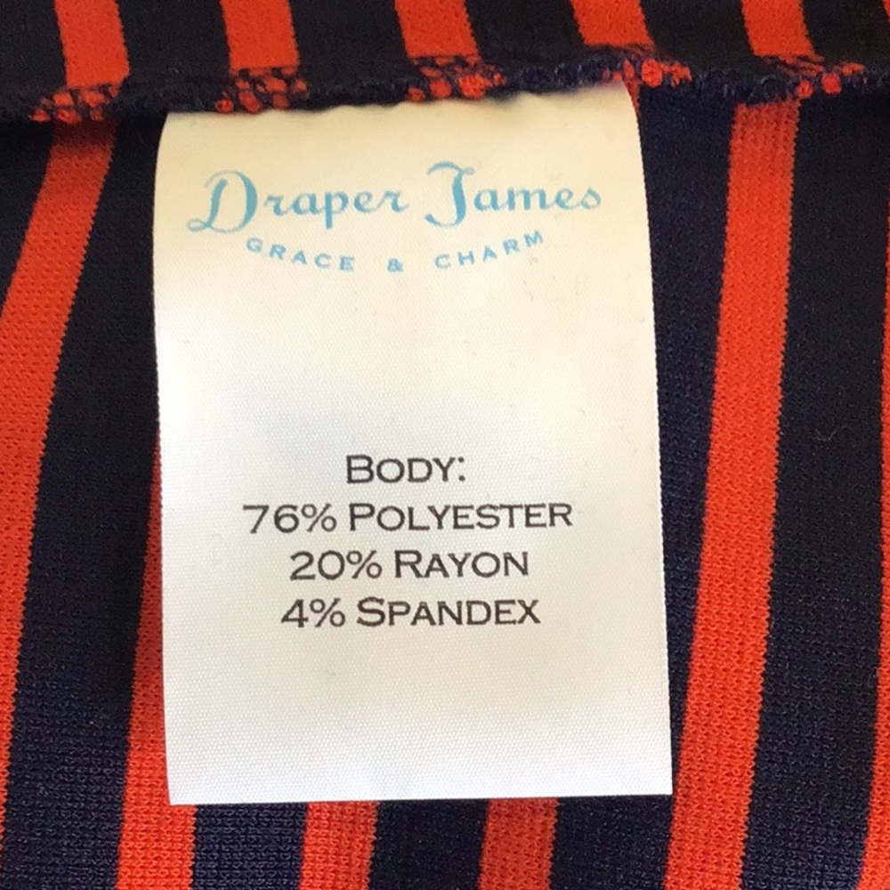 Draper James | Nassau Red & Blue Striped V Neck Ponte Knit Dress XS - Picture 11 of 11